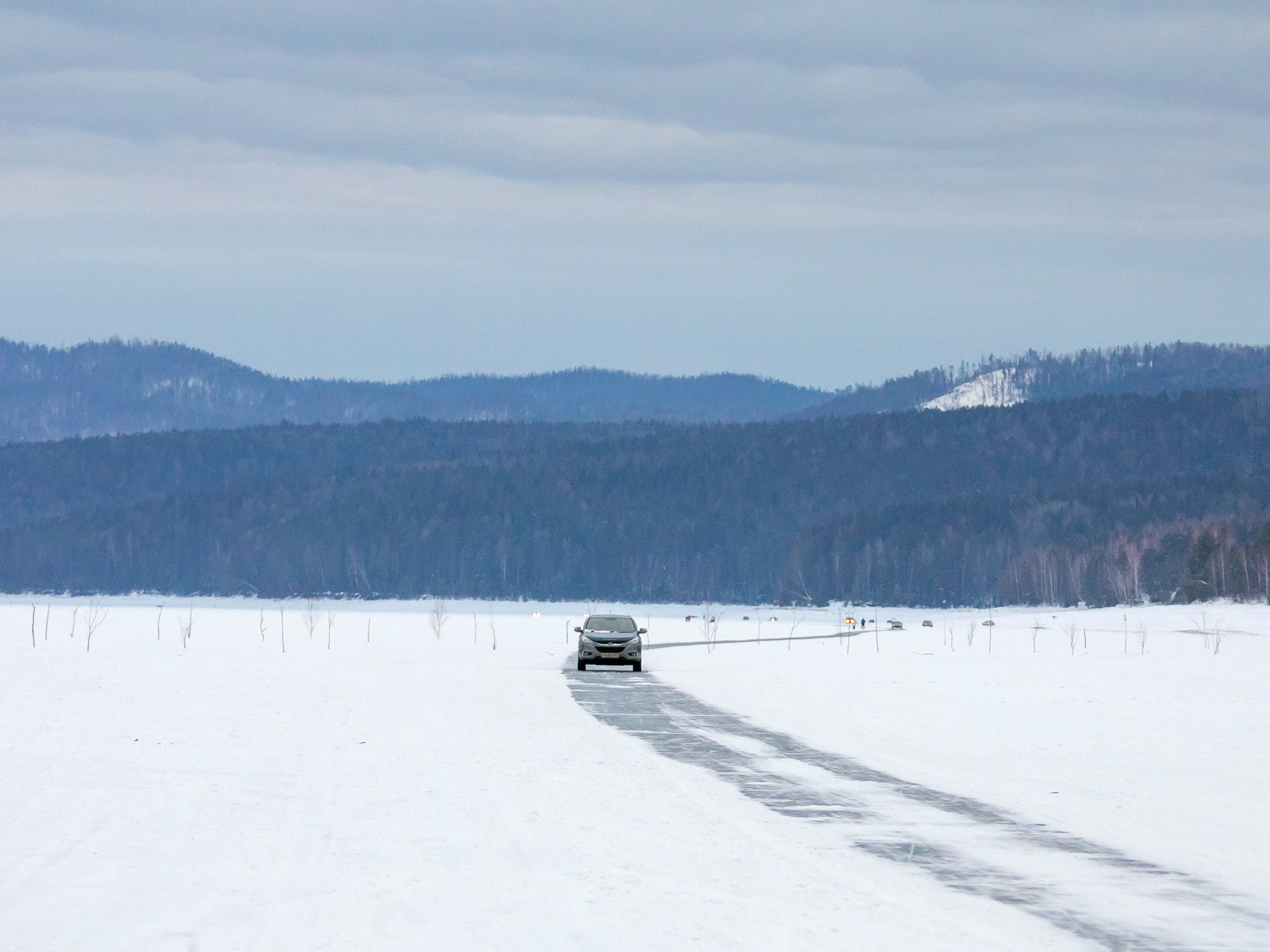 Ледовая переправа на Красноярском  водохранилище закрыта с 9 по 11 февраля.