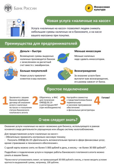 Жители Ачинского района могут снимать деньги с банковской карты через кассы магазинов и АЗС, где подключена услуга «наличные на кассе». Жители Ачинского района могут снимать деньги с банковской карты через кассы магазинов и АЗС, где подключена услуга «наличные на кассе».